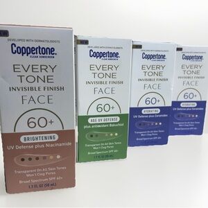 Coppertone Every Tone Invisible Finish Face Sunscreen Bundle - NWT!